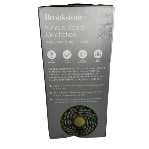 Brookstone Kinetic Neutral Tone Spiral Meditation Desk Toy Mindfulness DeStress - Picture 6 of 11